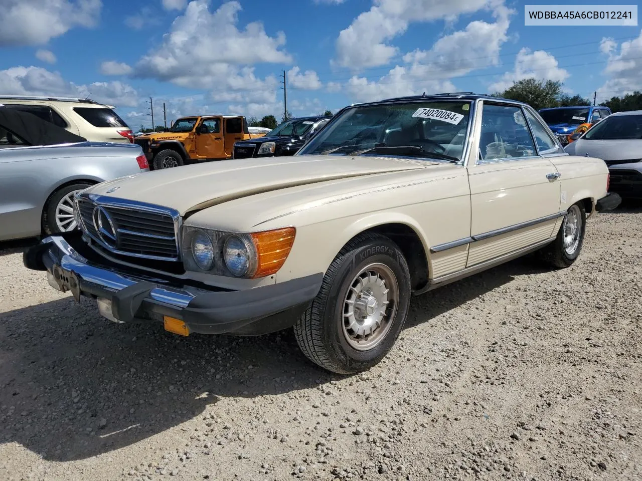 1982 Mercedes-Benz 380 Sl VIN: WDBBA45A6CB012241 Lot: 74020084