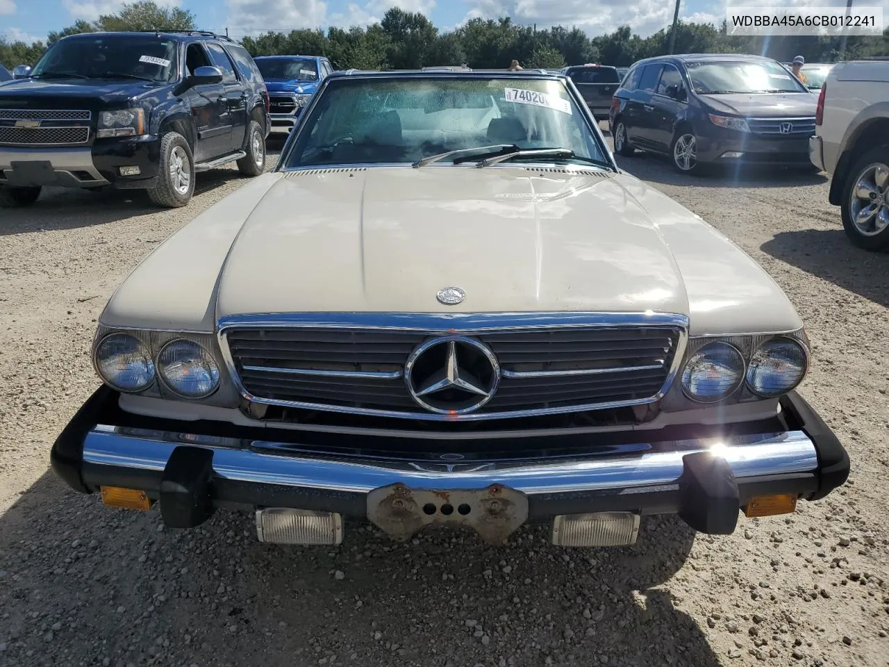 1982 Mercedes-Benz 380 Sl VIN: WDBBA45A6CB012241 Lot: 74020084