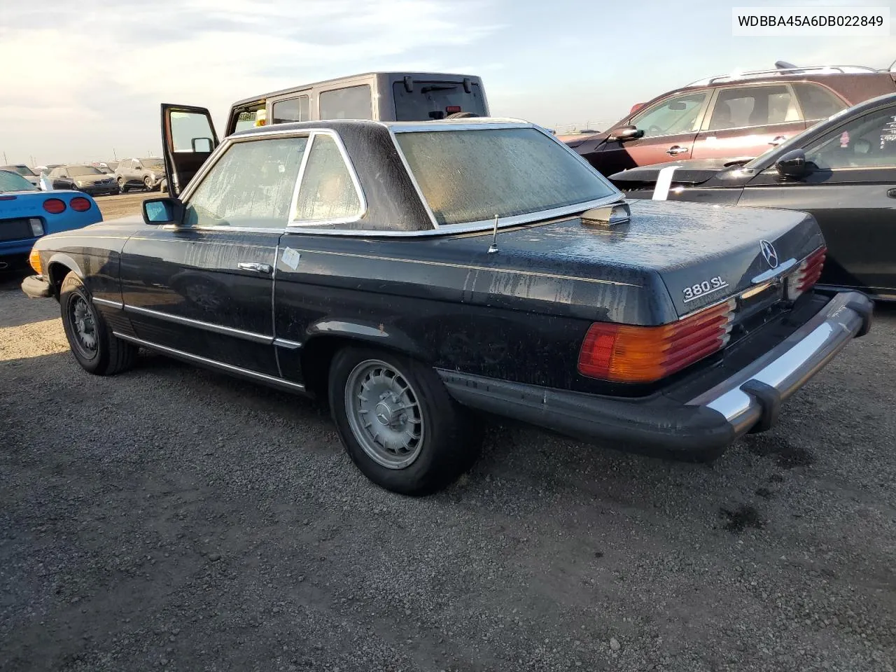 1983 Mercedes-Benz 380 Sl VIN: WDBBA45A6DB022849 Lot: 74930814