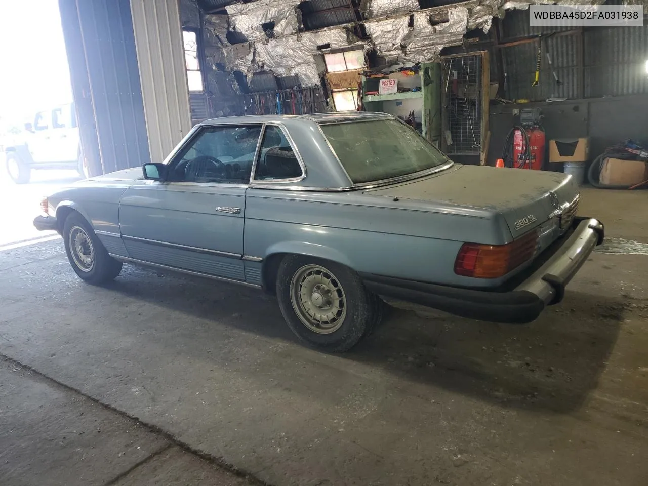 1985 Mercedes-Benz 380 Sl VIN: WDBBA45D2FA031938 Lot: 69996974