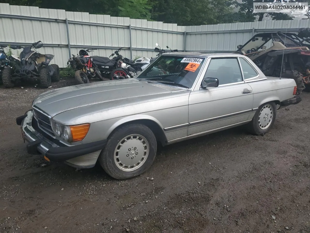 1986 Mercedes-Benz 560 Sl VIN: WDBBA48D2GA044461 Lot: 65802964