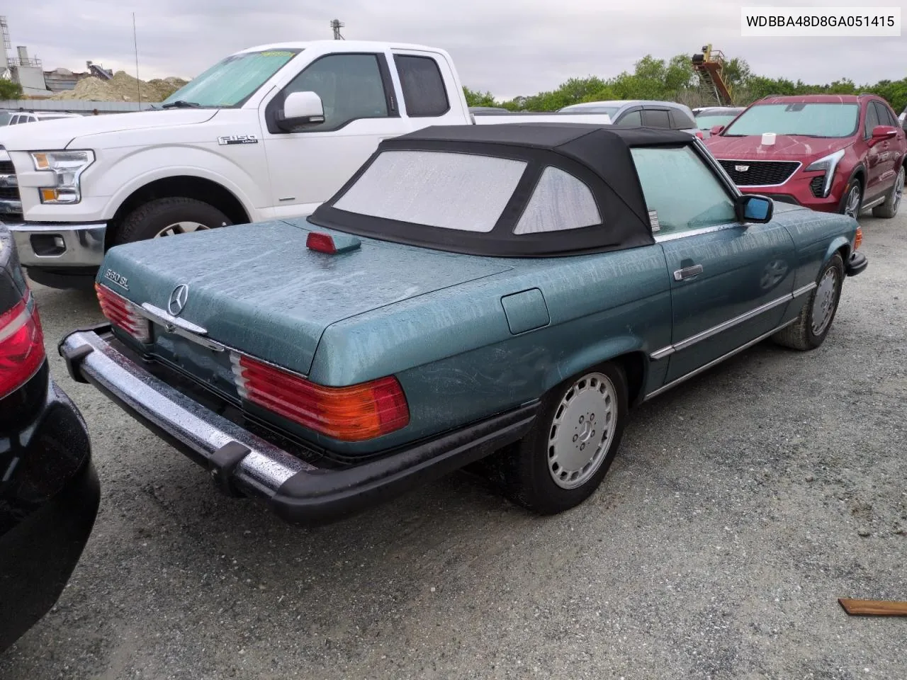 1986 Mercedes-Benz 560 Sl VIN: WDBBA48D8GA051415 Lot: 74110094