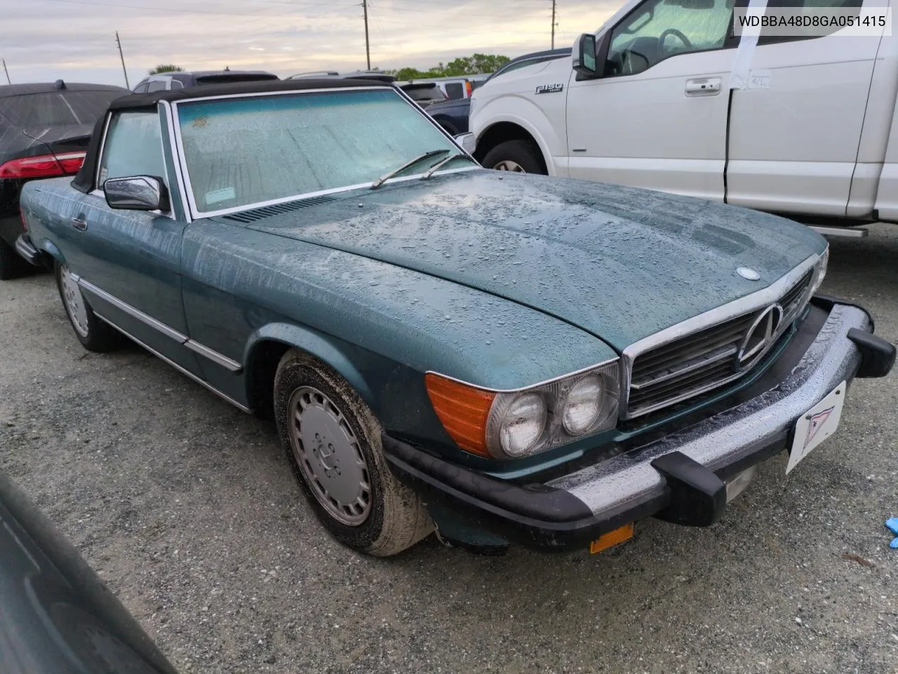 1986 Mercedes-Benz 560 Sl VIN: WDBBA48D8GA051415 Lot: 74110094