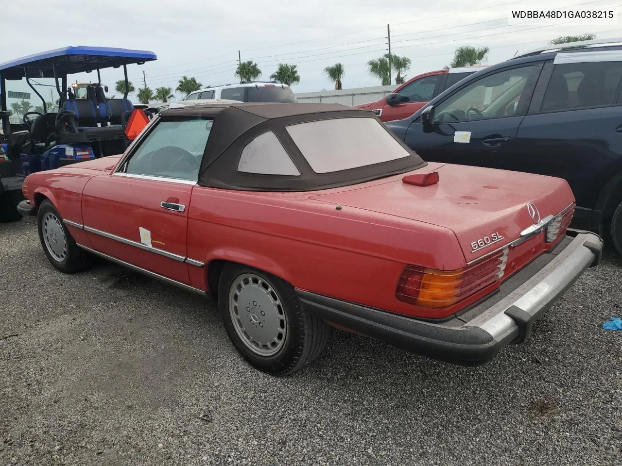 1986 Mercedes-Benz 560 Sl VIN: WDBBA48D1GA038215 Lot: 74450384