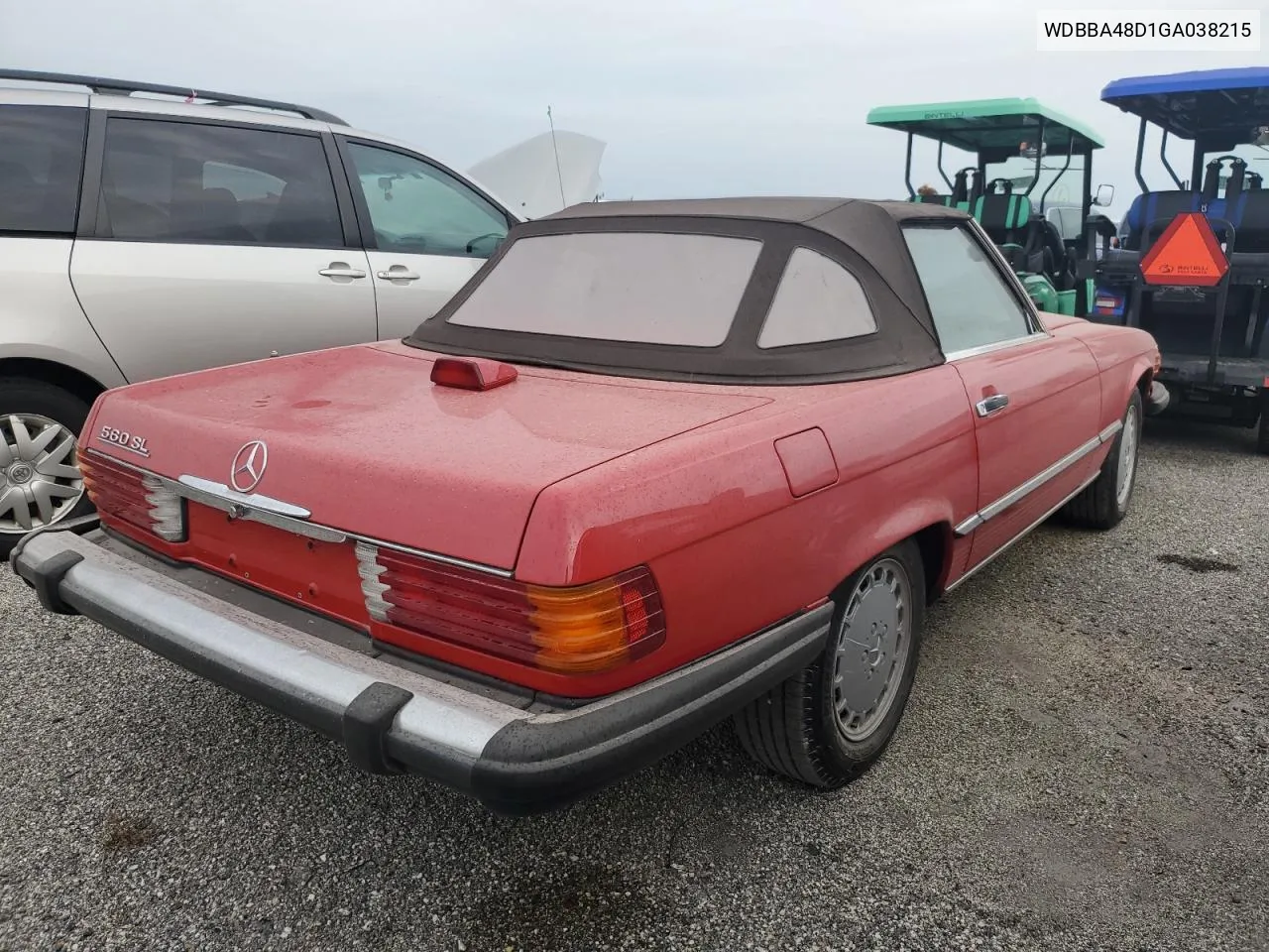 1986 Mercedes-Benz 560 Sl VIN: WDBBA48D1GA038215 Lot: 74450384