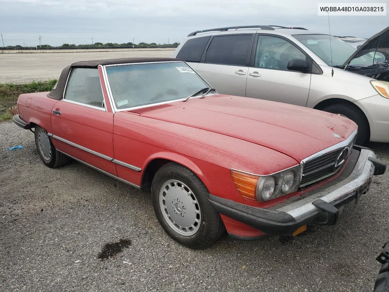 1986 Mercedes-Benz 560 Sl VIN: WDBBA48D1GA038215 Lot: 74450384