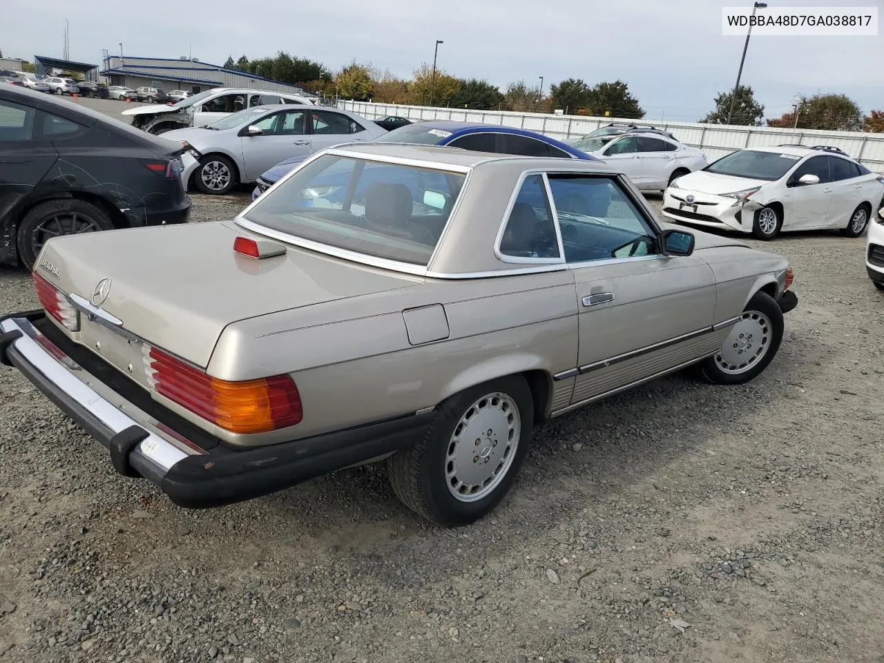 1986 Mercedes-Benz 560 Sl VIN: WDBBA48D7GA038817 Lot: 78922974