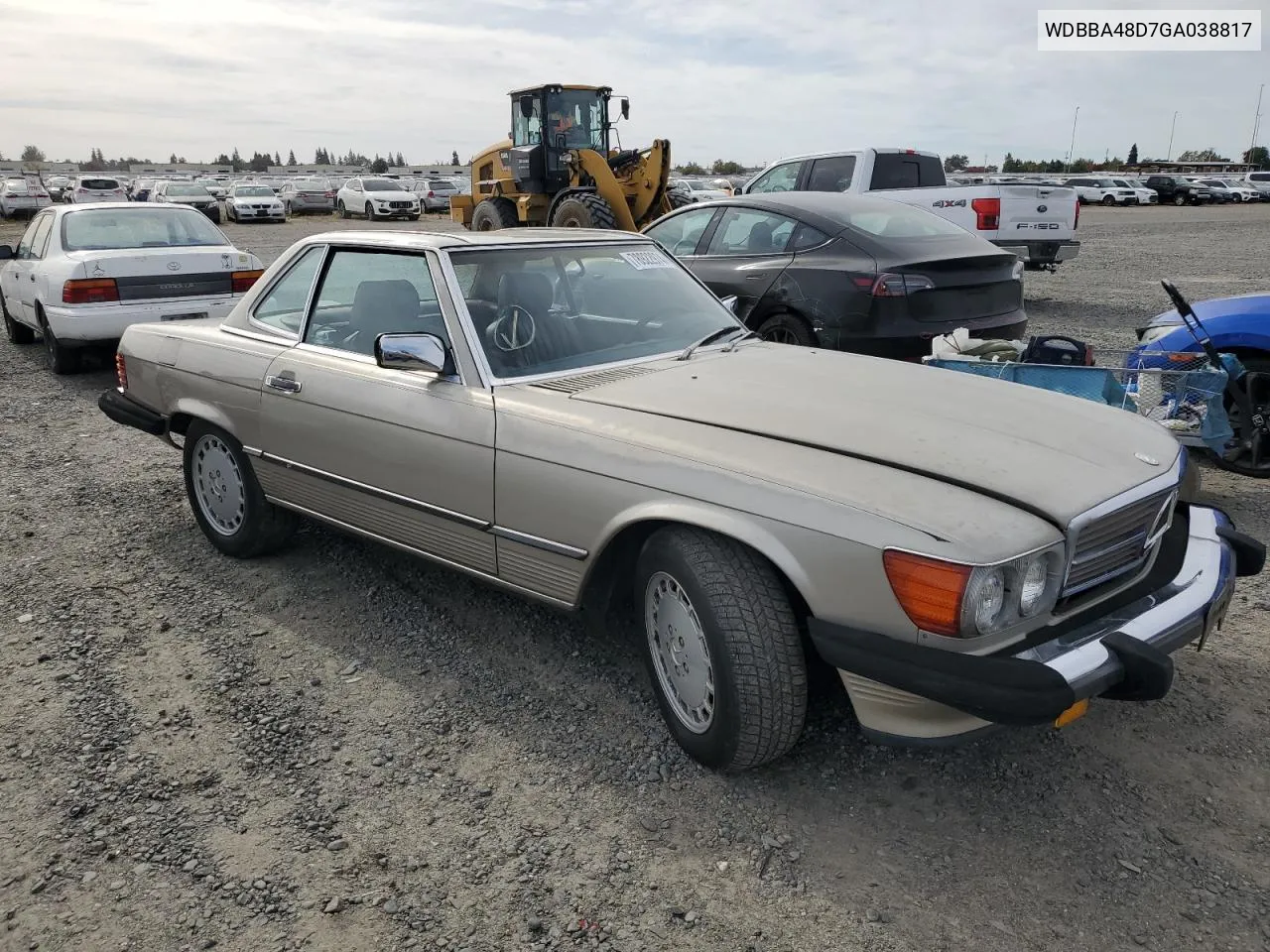 1986 Mercedes-Benz 560 Sl VIN: WDBBA48D7GA038817 Lot: 78922974