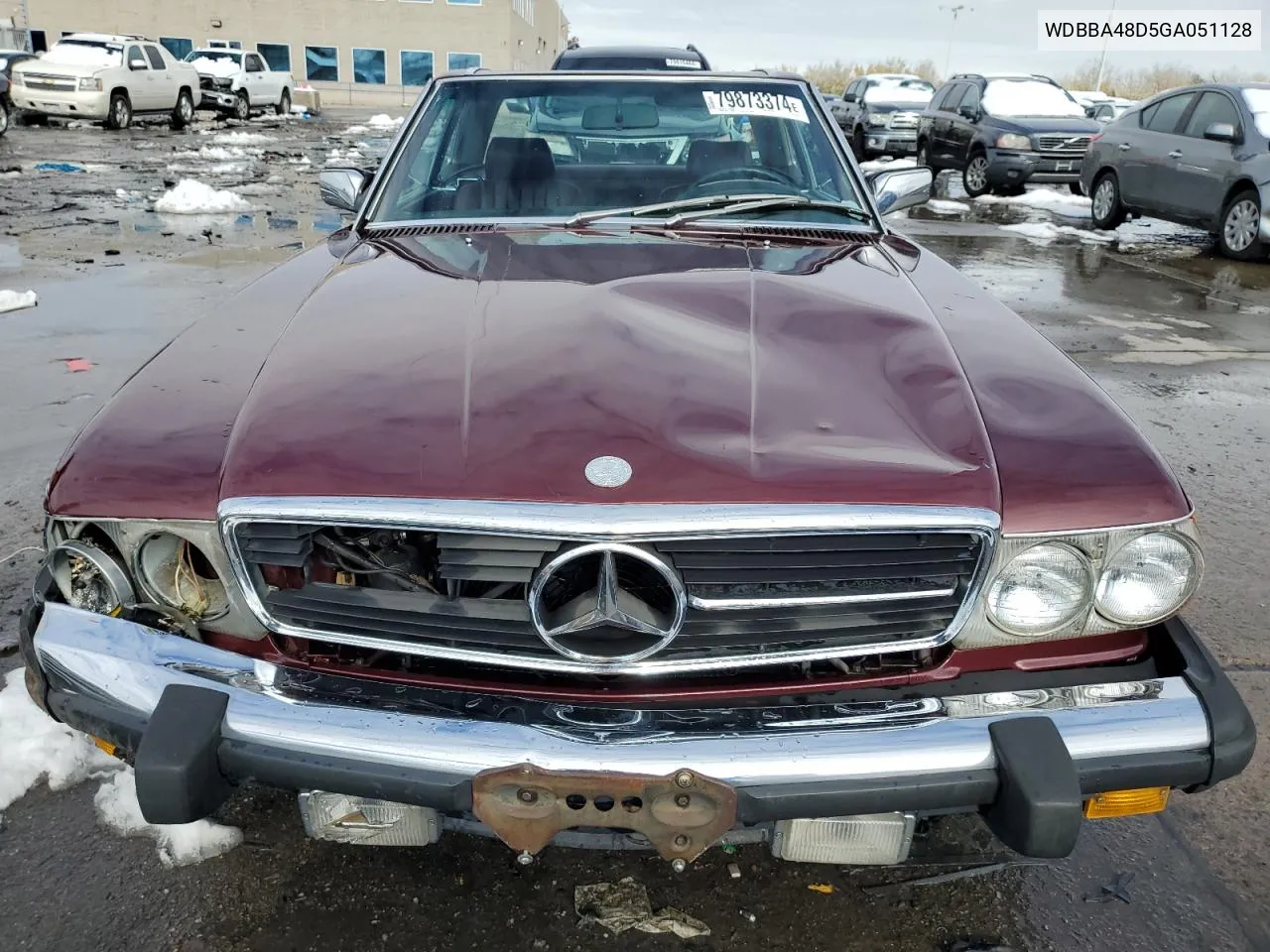 1986 Mercedes-Benz 560 Sl VIN: WDBBA48D5GA051128 Lot: 79873374