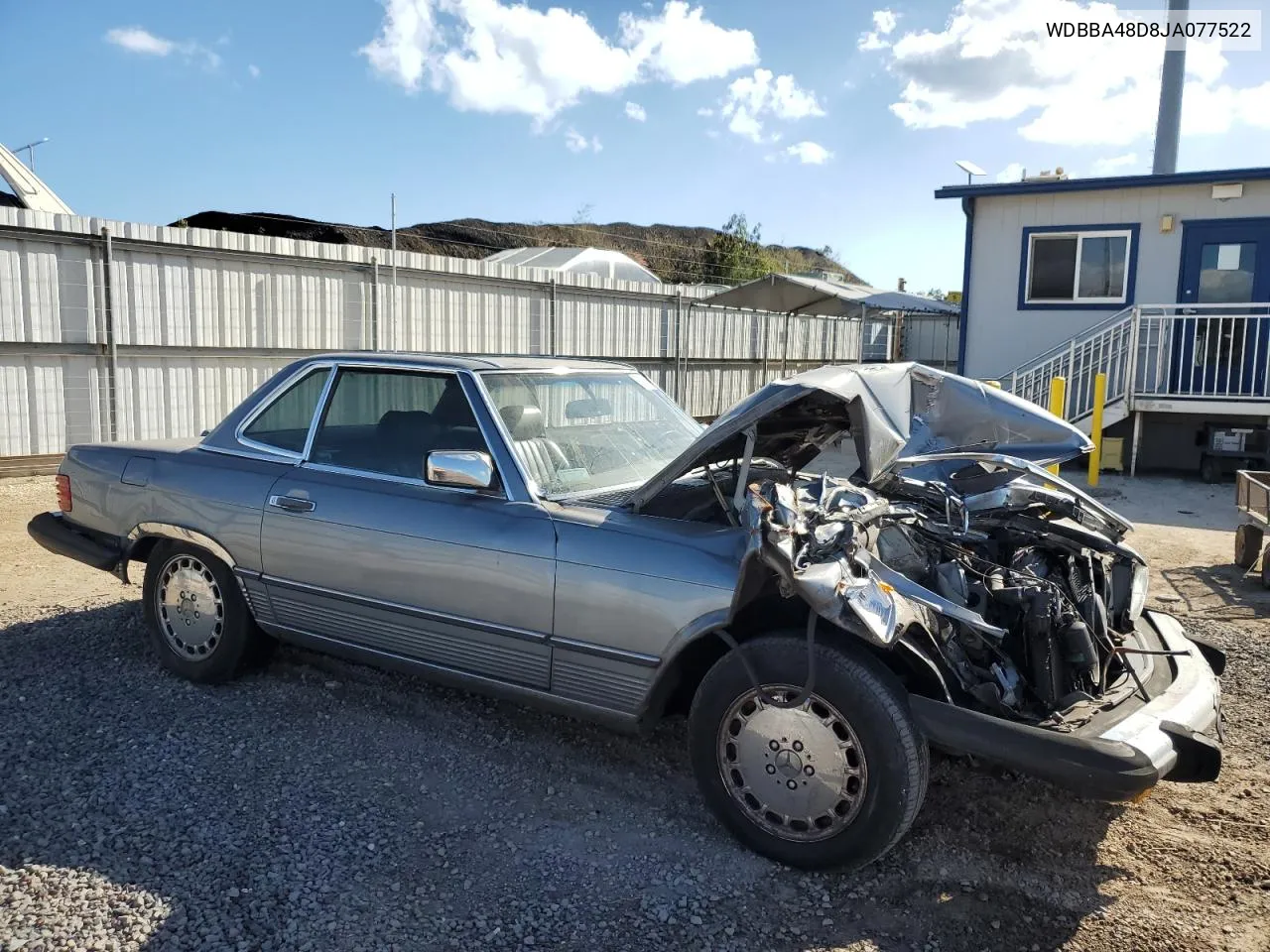 1988 Mercedes-Benz 560 Sl VIN: WDBBA48D8JA077522 Lot: 71857094