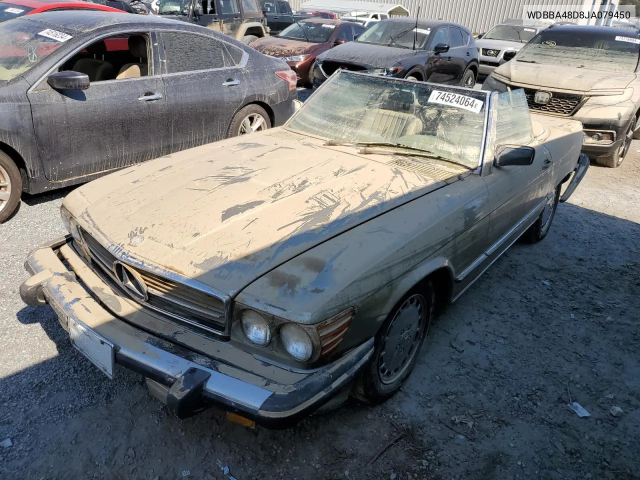 1988 Mercedes-Benz 560 Sl VIN: WDBBA48D8JA079450 Lot: 74524064