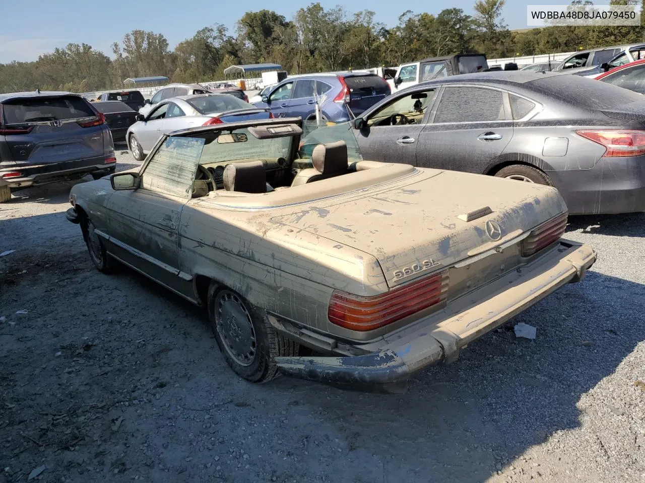 1988 Mercedes-Benz 560 Sl VIN: WDBBA48D8JA079450 Lot: 74524064