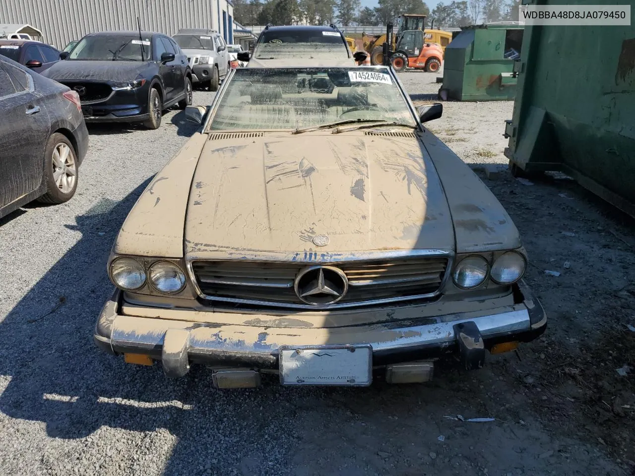 1988 Mercedes-Benz 560 Sl VIN: WDBBA48D8JA079450 Lot: 74524064