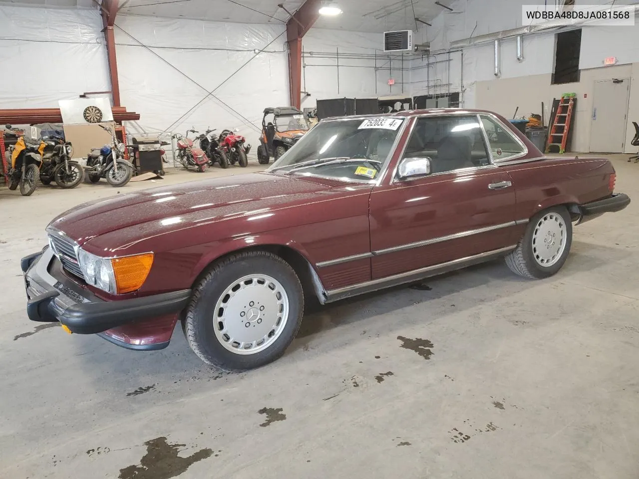 1988 Mercedes-Benz 560 Sl VIN: WDBBA48D8JA081568 Lot: 75203314