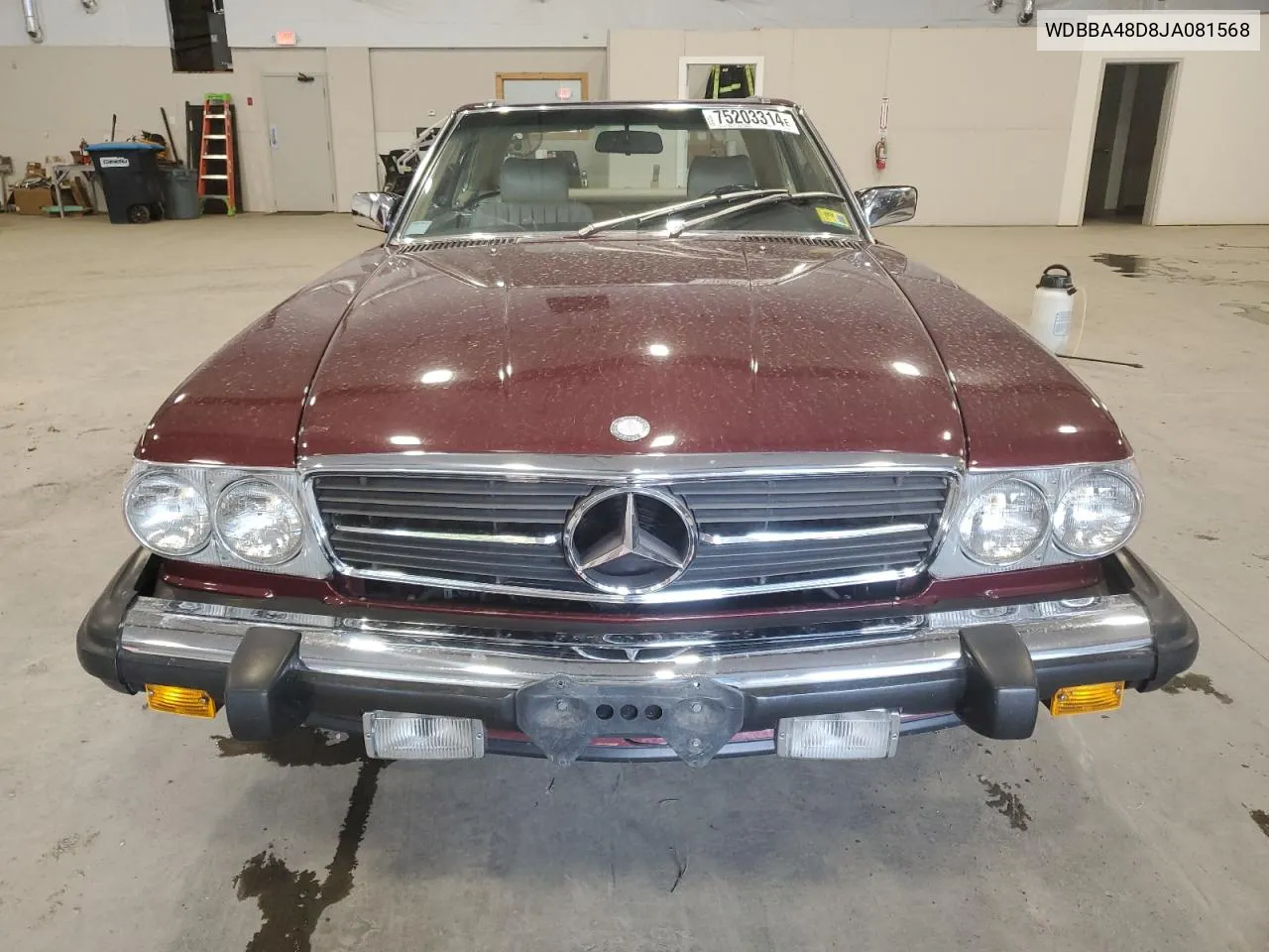 1988 Mercedes-Benz 560 Sl VIN: WDBBA48D8JA081568 Lot: 75203314