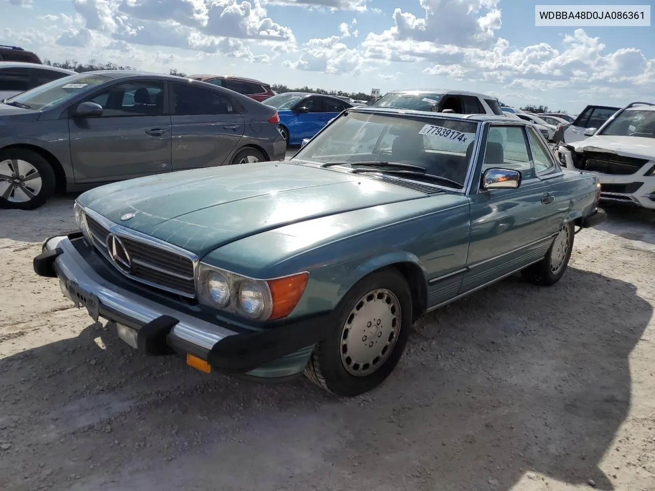 1988 Mercedes-Benz 560 Sl VIN: WDBBA48D0JA086361 Lot: 77939174