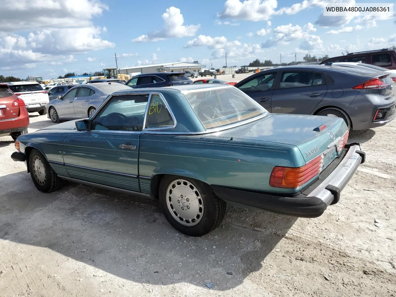 1988 Mercedes-Benz 560 Sl VIN: WDBBA48D0JA086361 Lot: 77939174