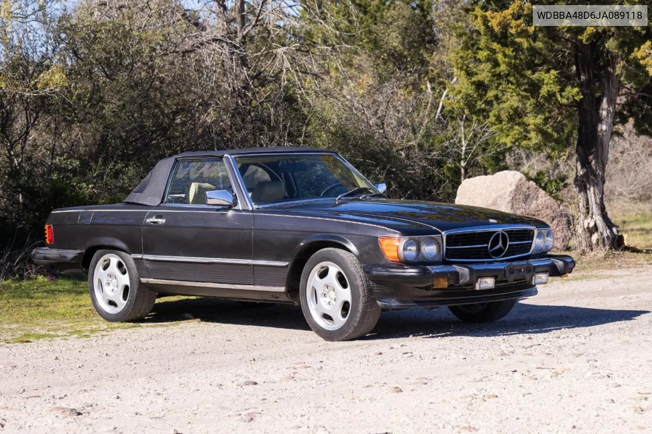 1988 Mercedes-Benz 560 Sl VIN: WDBBA48D6JA089118 Lot: 78076474