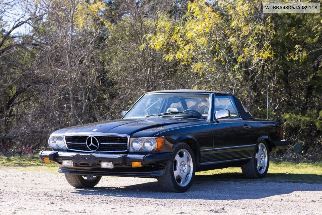 1988 Mercedes-Benz 560 Sl VIN: WDBBA48D6JA089118 Lot: 78076474