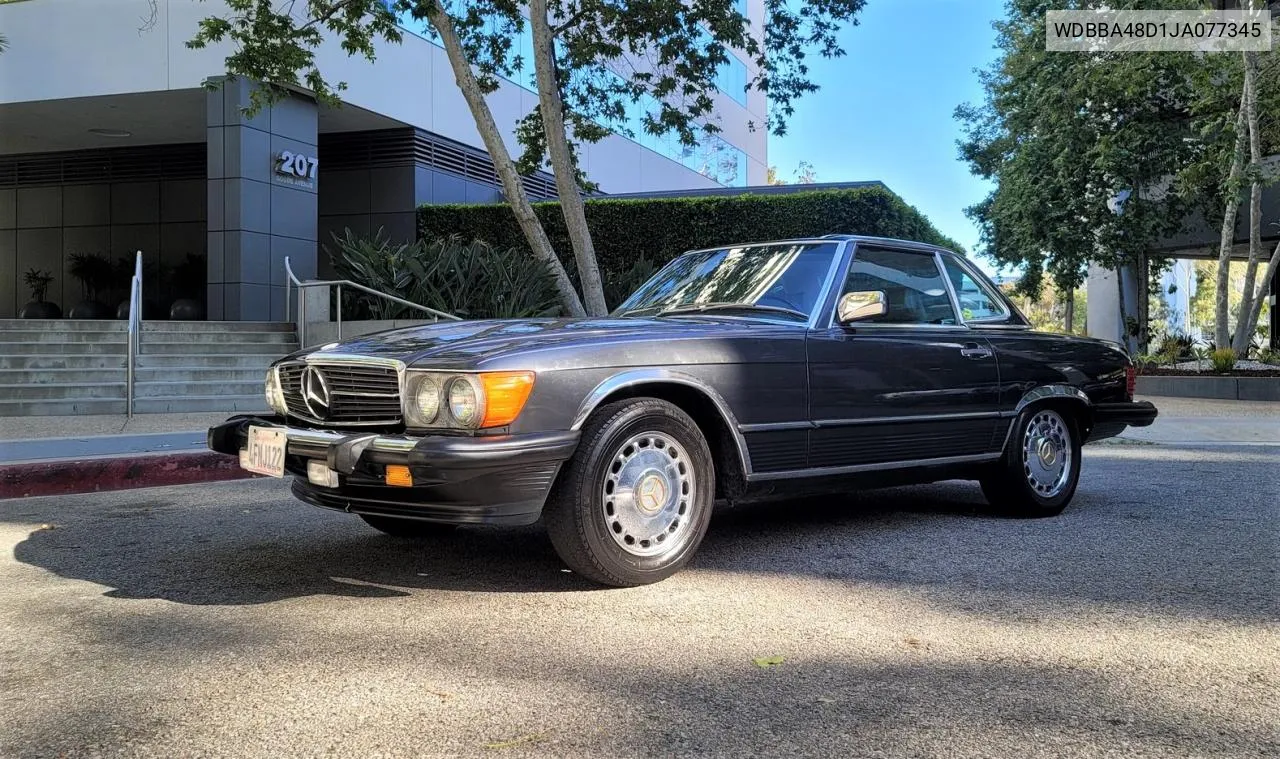 1988 Mercedes-Benz 560 Sl VIN: WDBBA48D1JA077345 Lot: 79681234