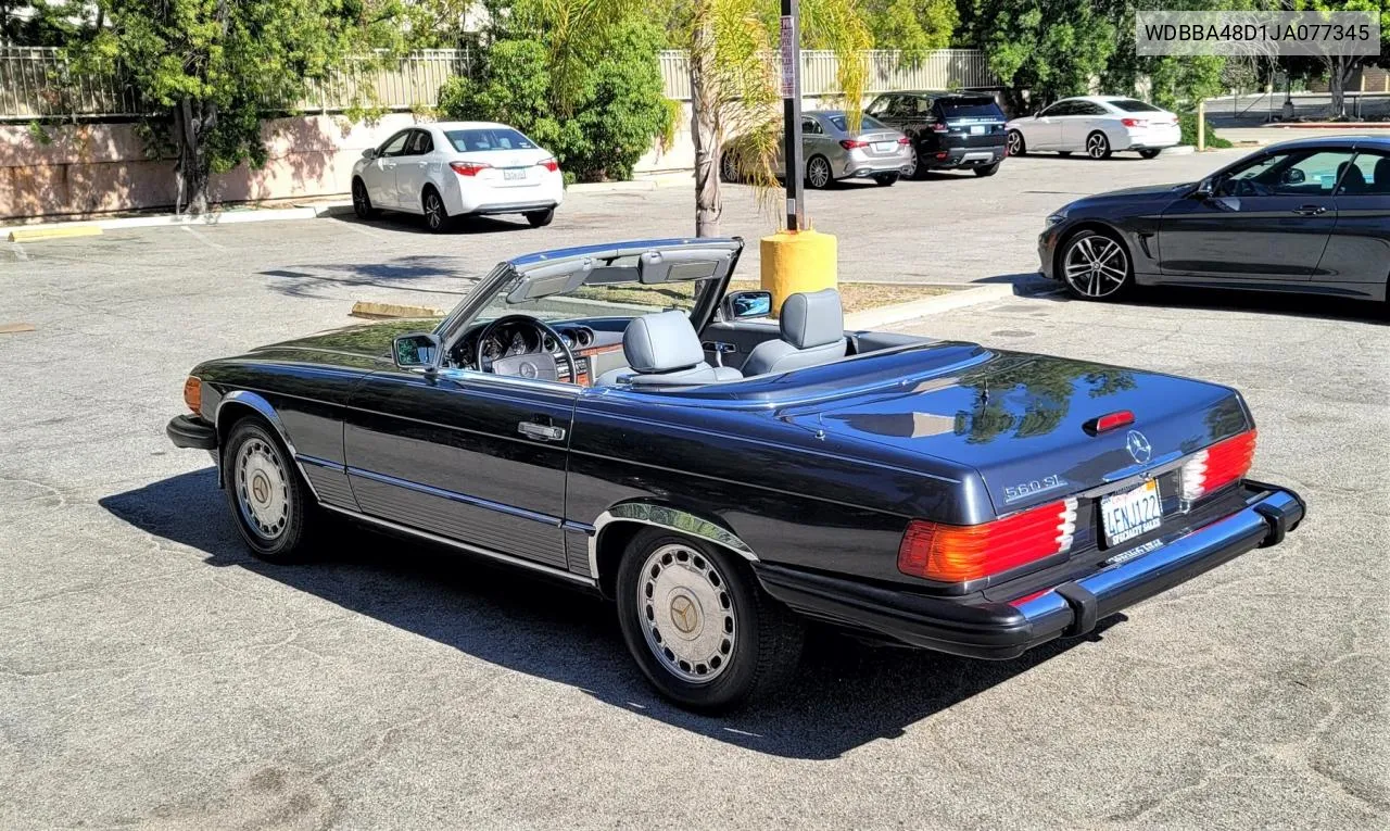 1988 Mercedes-Benz 560 Sl VIN: WDBBA48D1JA077345 Lot: 79681234