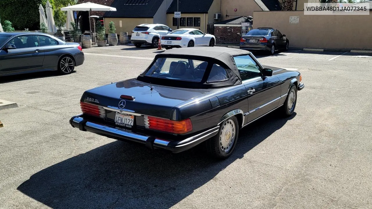 1988 Mercedes-Benz 560 Sl VIN: WDBBA48D1JA077345 Lot: 79681234