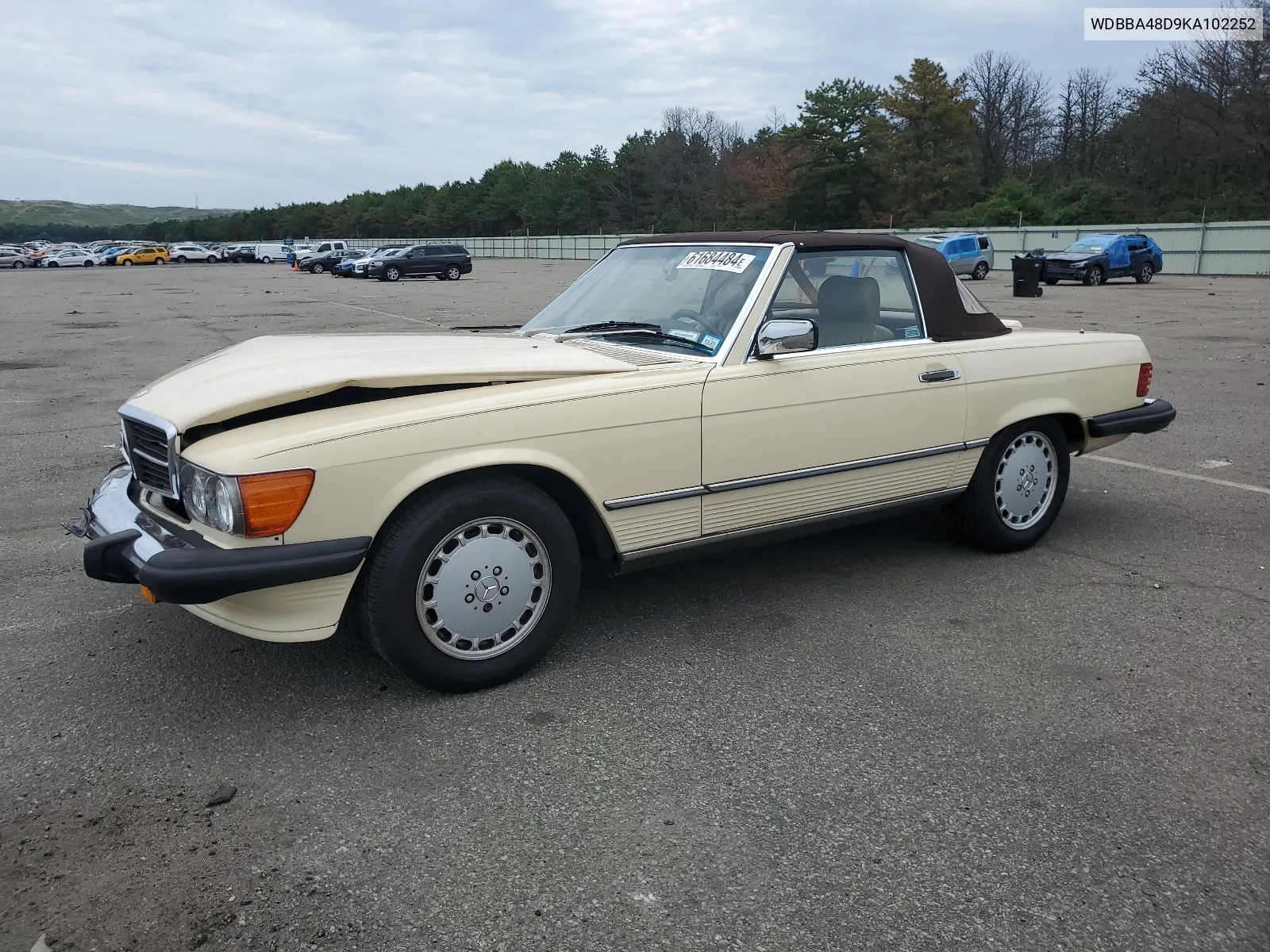 1989 Mercedes-Benz 560 Sl VIN: WDBBA48D9KA102252 Lot: 61684484