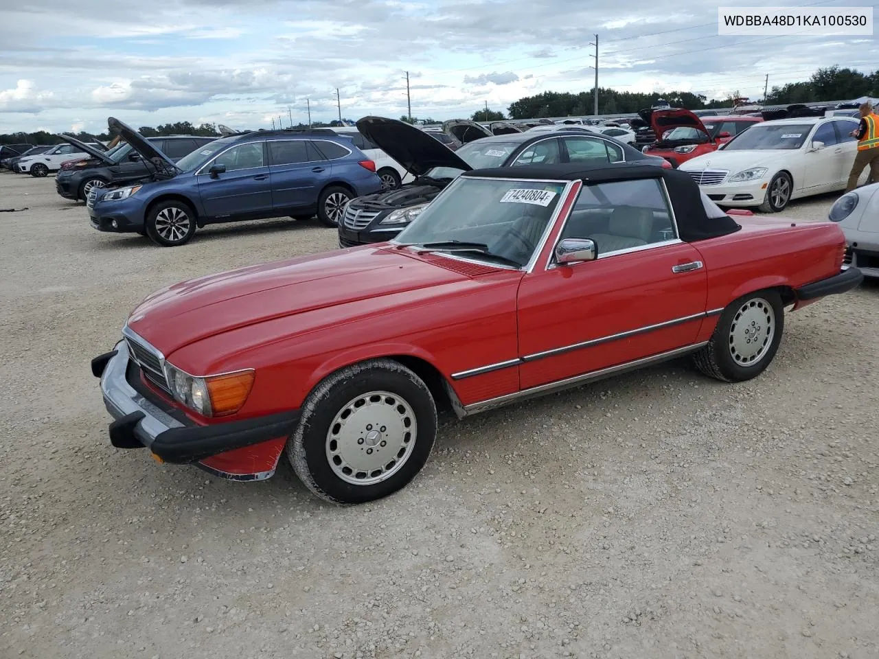 1989 Mercedes-Benz 560 Sl VIN: WDBBA48D1KA100530 Lot: 74240804