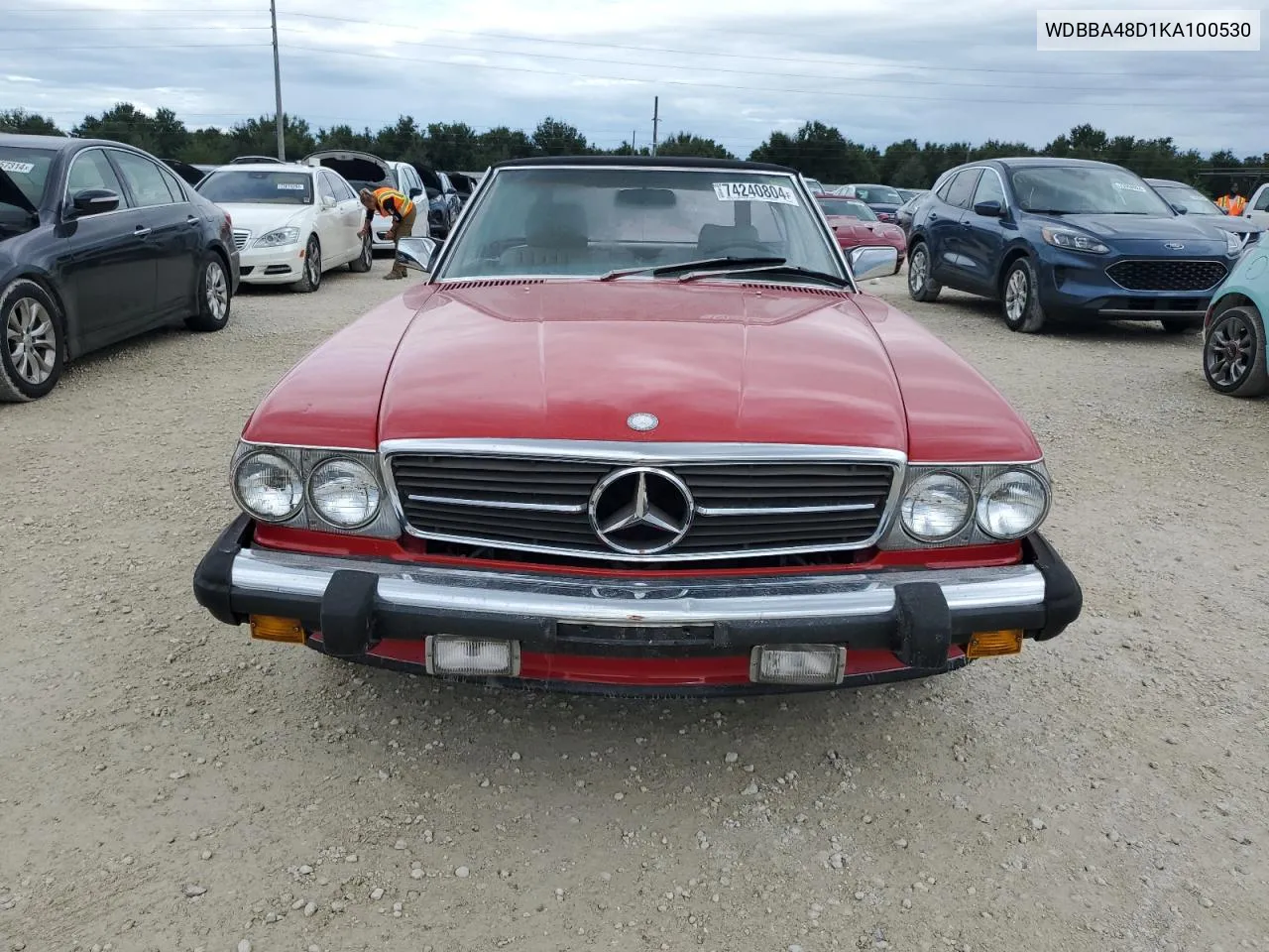 1989 Mercedes-Benz 560 Sl VIN: WDBBA48D1KA100530 Lot: 74240804