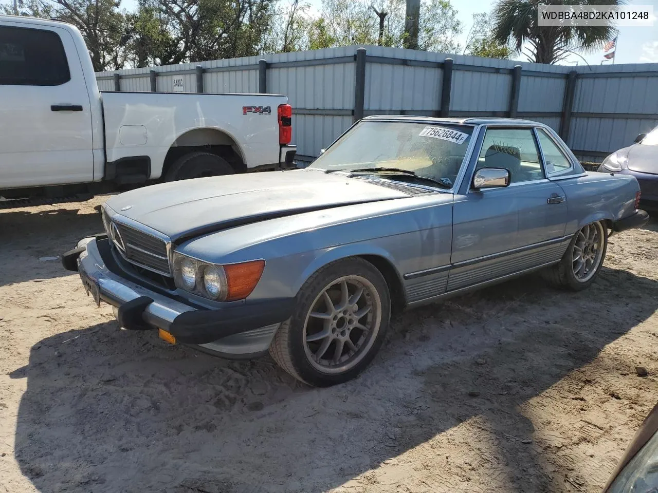 1989 Mercedes-Benz 560 Sl VIN: WDBBA48D2KA101248 Lot: 75626844