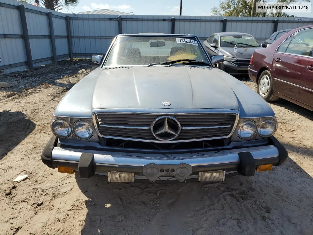 1989 Mercedes-Benz 560 Sl VIN: WDBBA48D2KA101248 Lot: 75626844