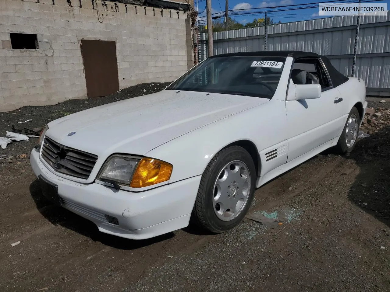 1992 Mercedes-Benz 500 Sl VIN: WDBFA66E4NF039268 Lot: 73941104