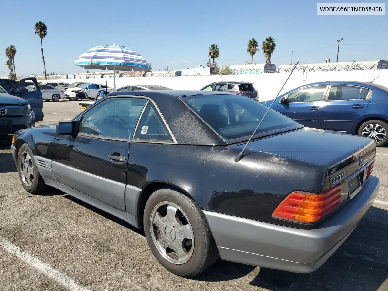 1992 Mercedes-Benz 500 Sl VIN: WDBFA66E1NF058408 Lot: 75694294