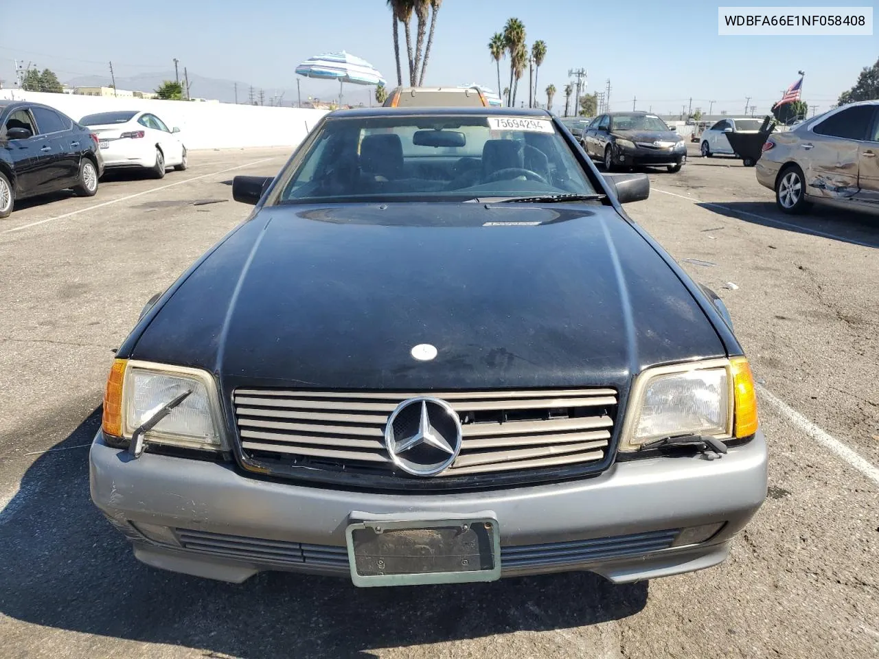 1992 Mercedes-Benz 500 Sl VIN: WDBFA66E1NF058408 Lot: 75694294