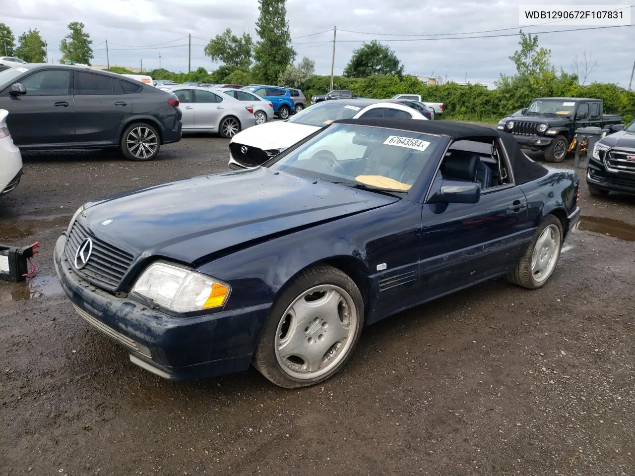 1994 Mercedes-Benz Sl 500 VIN: WDB1290672F107831 Lot: 67643584