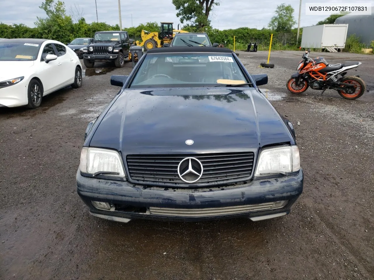 1994 Mercedes-Benz Sl 500 VIN: WDB1290672F107831 Lot: 67643584