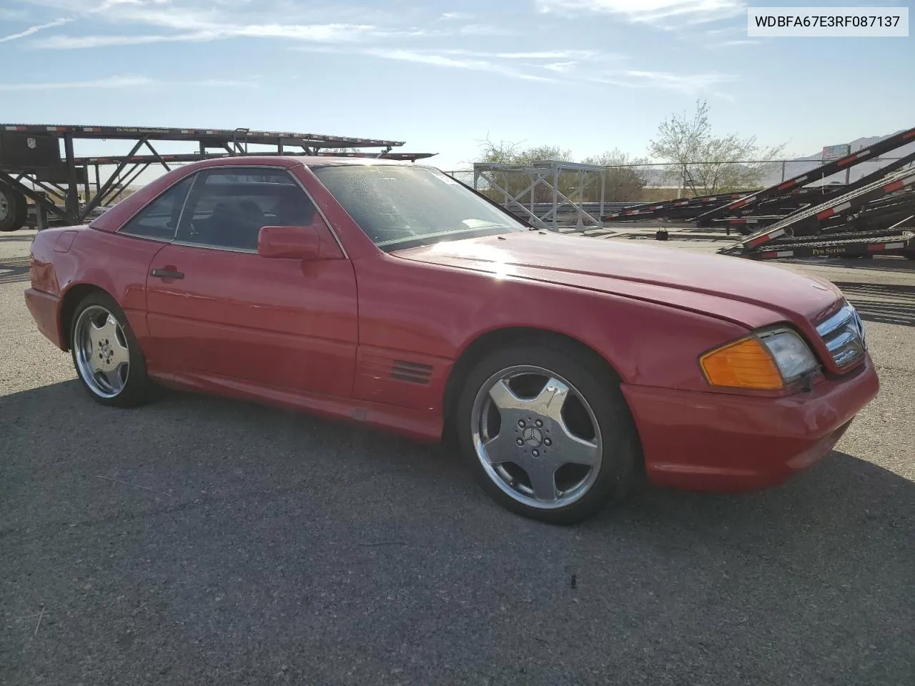 1994 Mercedes-Benz Sl 500 VIN: WDBFA67E3RF087137 Lot: 75705134