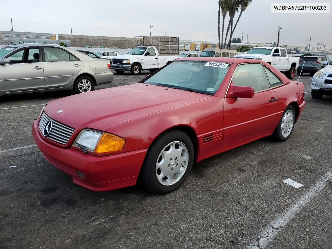 1994 Mercedes-Benz Sl 500 VIN: WDBFA67E2RF100203 Lot: 76802354