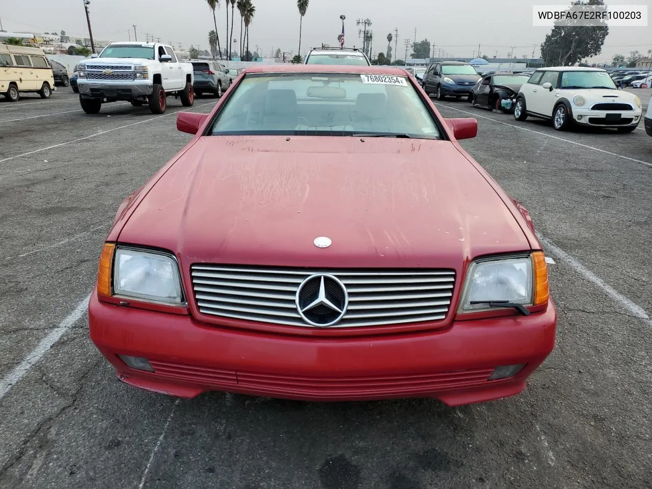 1994 Mercedes-Benz Sl 500 VIN: WDBFA67E2RF100203 Lot: 76802354