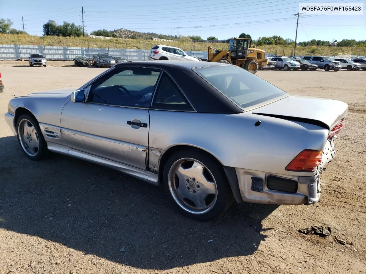 1998 Mercedes-Benz Sl 600 VIN: WDBFA76F0WF155423 Lot: 73841914