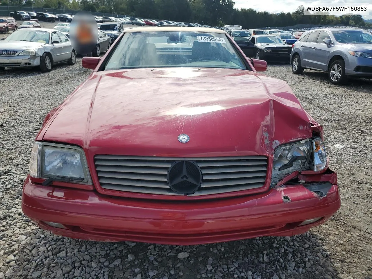 1998 Mercedes-Benz Sl 500 VIN: WDBFA67F5WF160853 Lot: 73988654