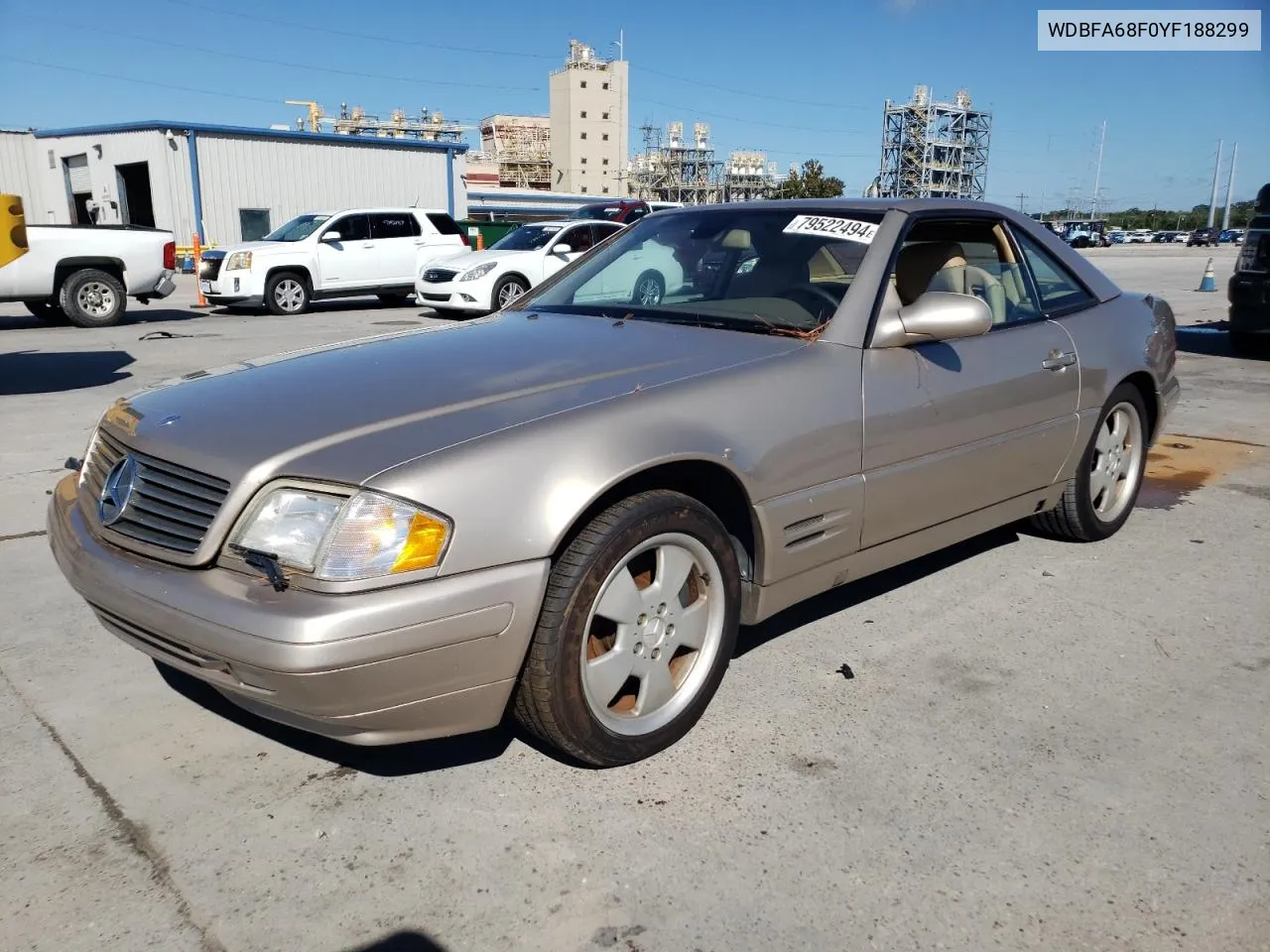 2000 Mercedes-Benz Sl 500 VIN: WDBFA68F0YF188299 Lot: 79522494