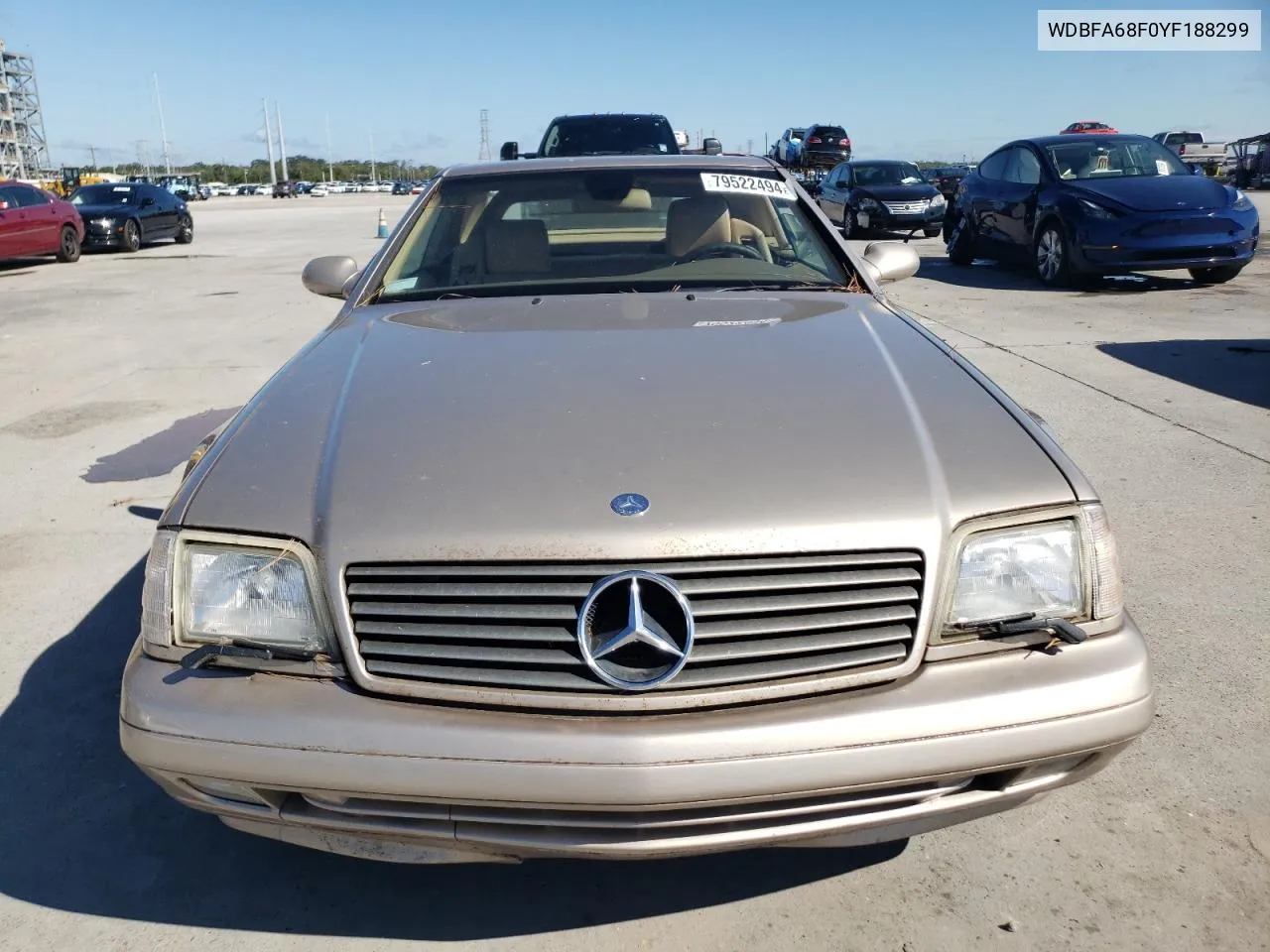 2000 Mercedes-Benz Sl 500 VIN: WDBFA68F0YF188299 Lot: 79522494