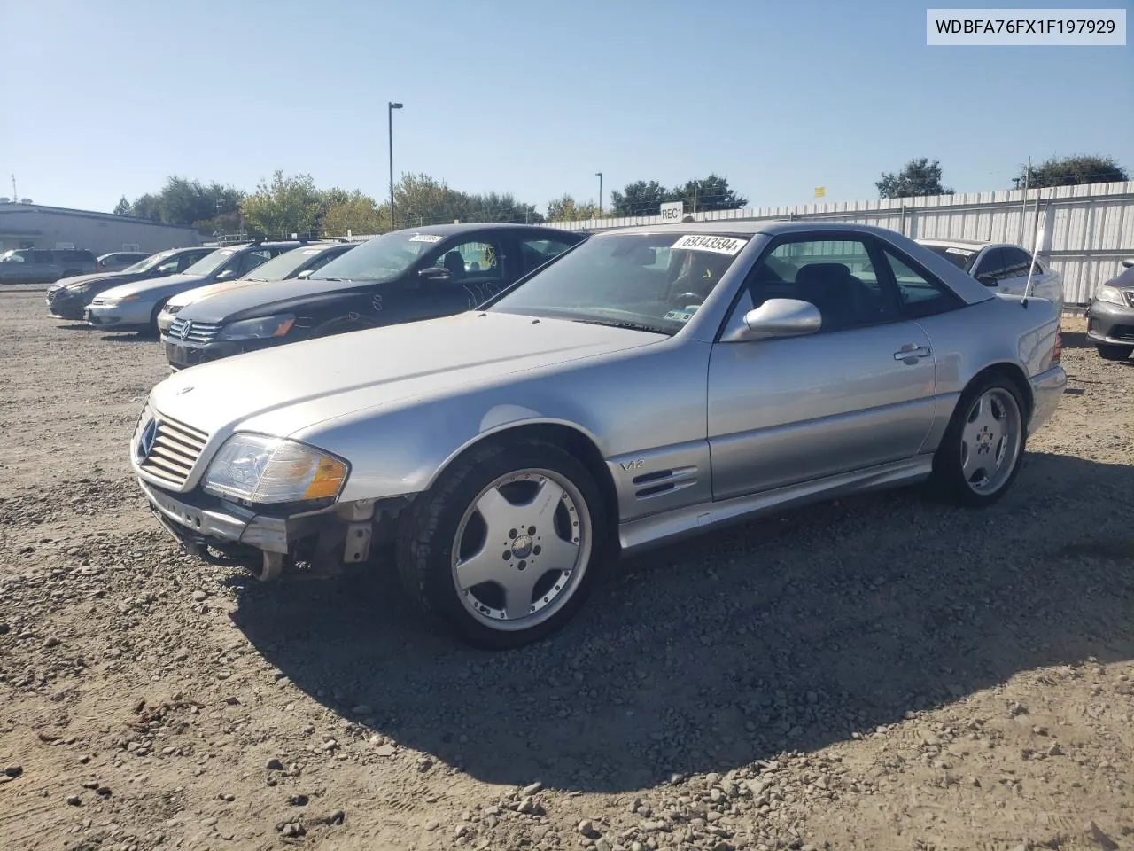 2001 Mercedes-Benz Sl 600 VIN: WDBFA76FX1F197929 Lot: 69343594