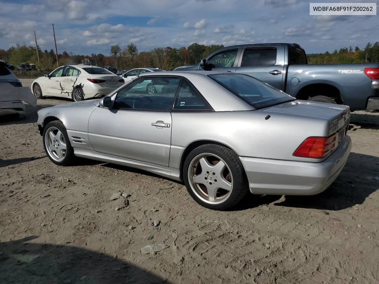 2001 Mercedes-Benz Sl 500 VIN: WDBFA68F91F200262 Lot: 74291654