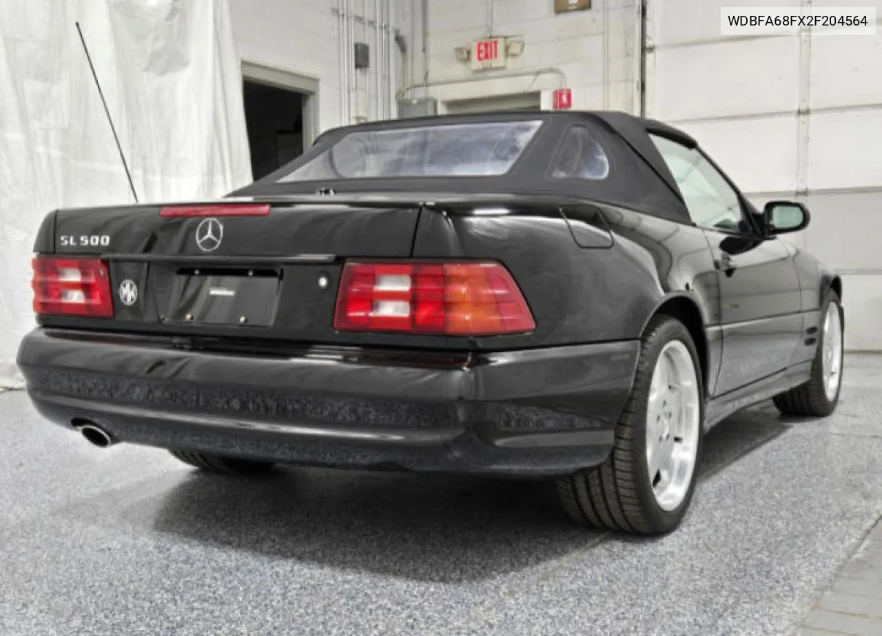 2002 Mercedes-Benz Sl 500 VIN: WDBFA68FX2F204564 Lot: 75193184