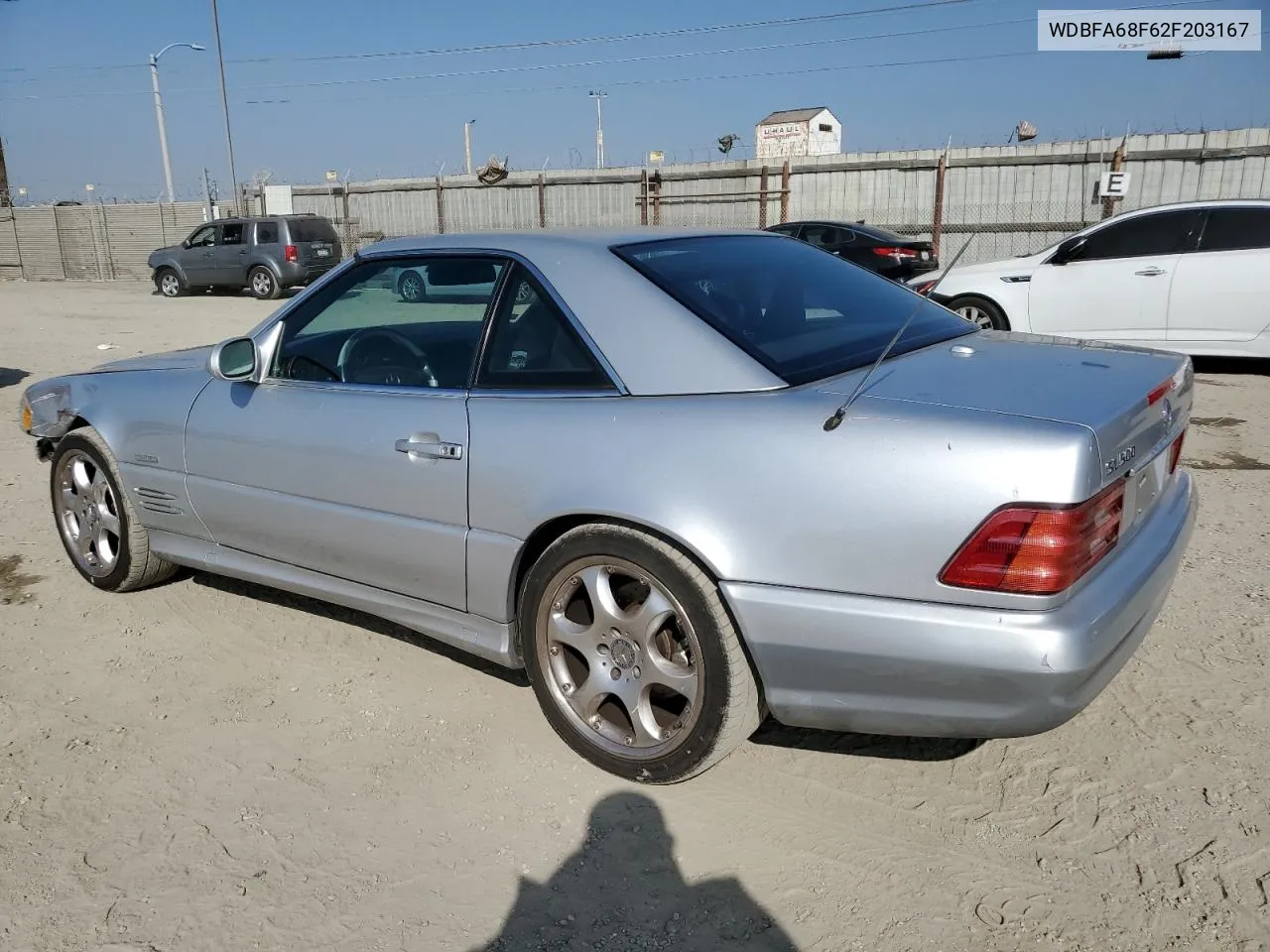 2002 Mercedes-Benz Sl 500 VIN: WDBFA68F62F203167 Lot: 75543934