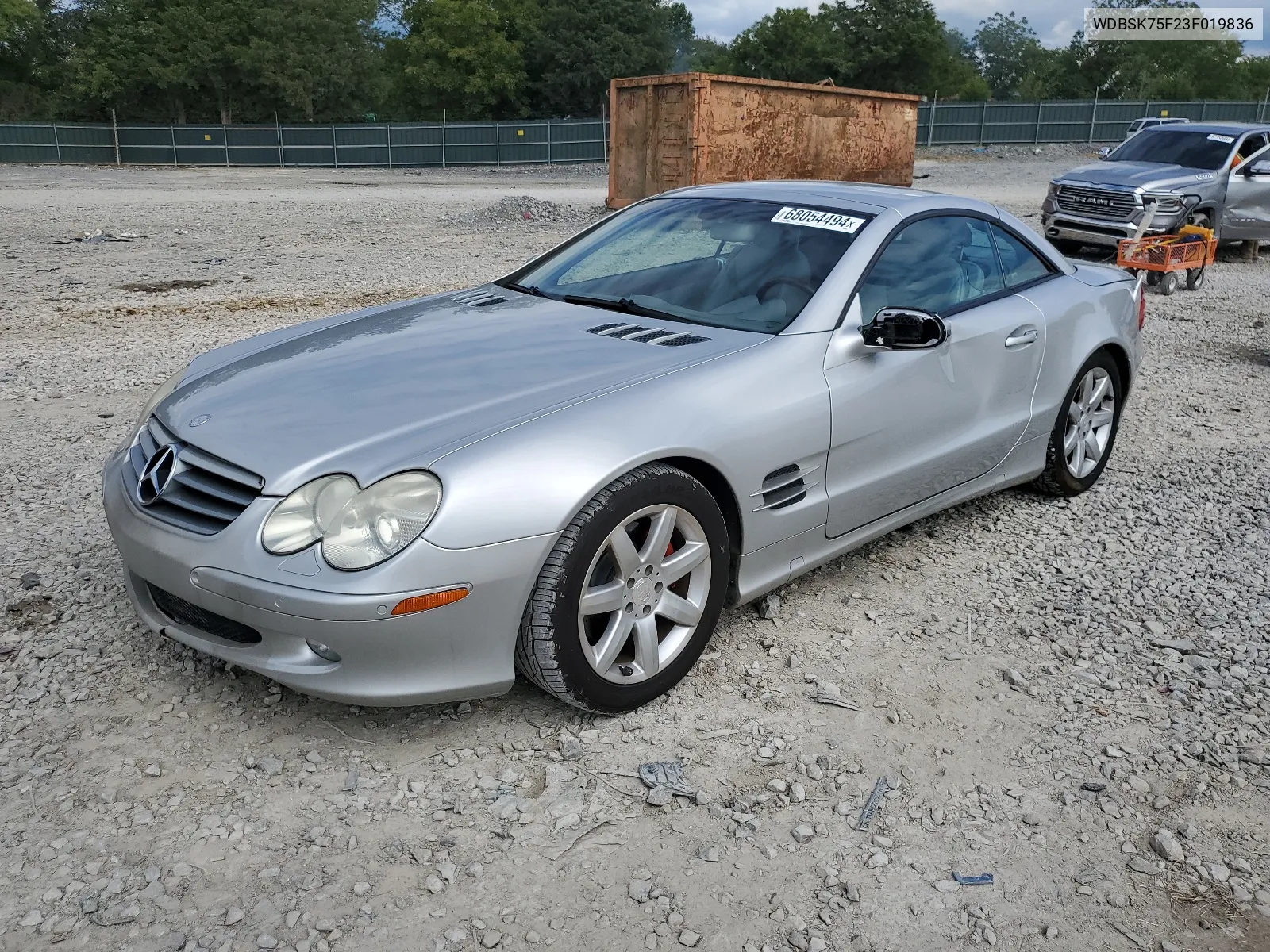 2003 Mercedes-Benz Sl 500R VIN: WDBSK75F23F019836 Lot: 68054494