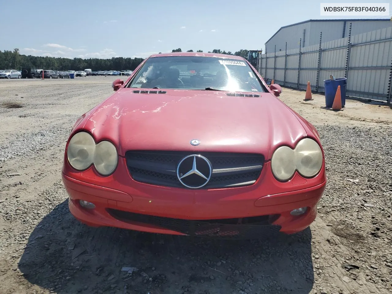 2003 Mercedes-Benz Sl 500R VIN: WDBSK75F83F040366 Lot: 69095644