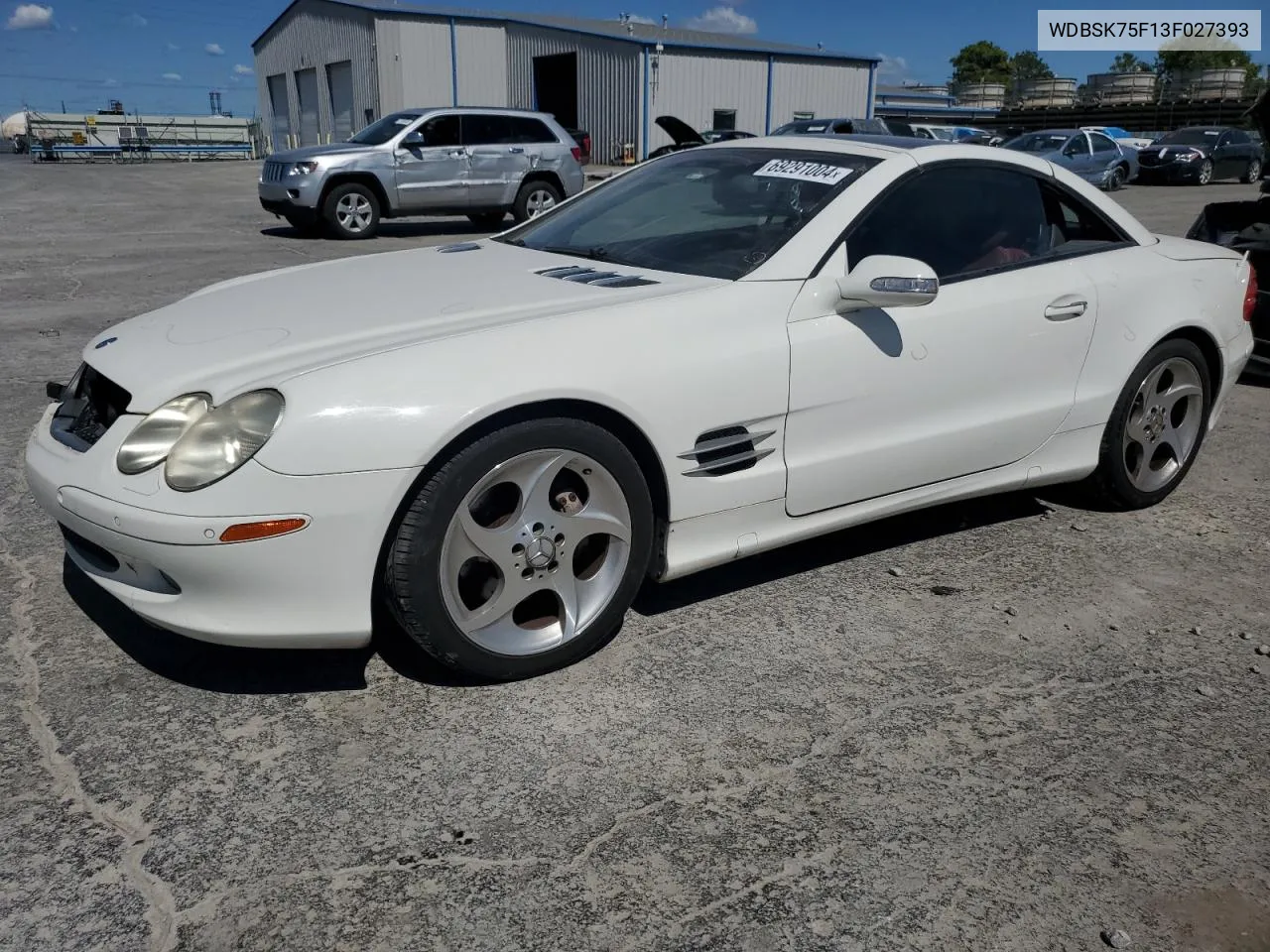 2003 Mercedes-Benz Sl 500R VIN: WDBSK75F13F027393 Lot: 69291004